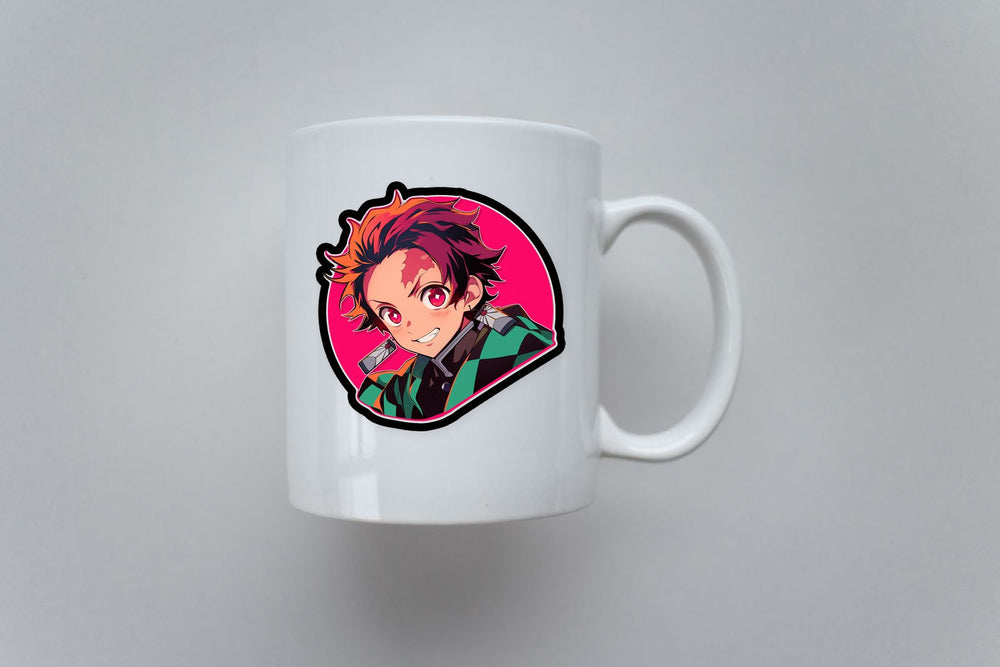 Tanjiro Kamado Neon Anime Demon Slayer Sticker