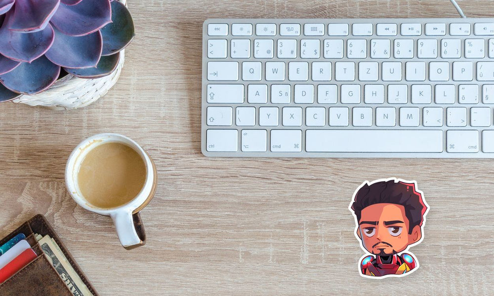 Funny Chibi Tony Stark Sticker