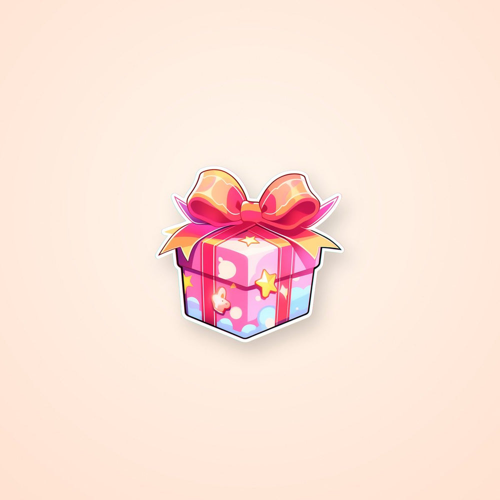 Aesthetic Pink Wrapped Gift Sticker