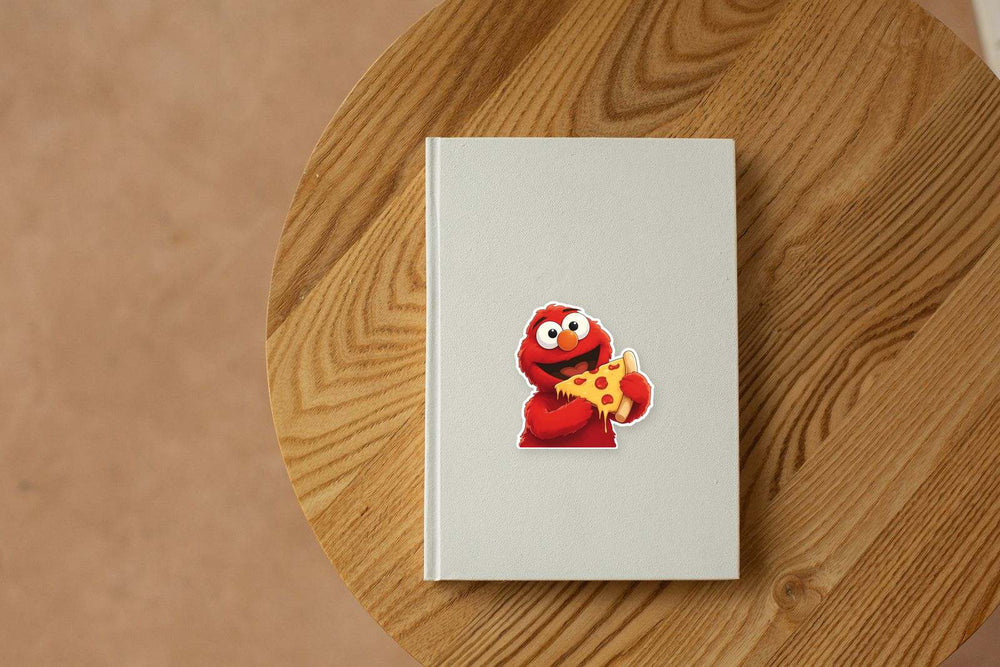 Hungry Elmo Pizza Time Sticker