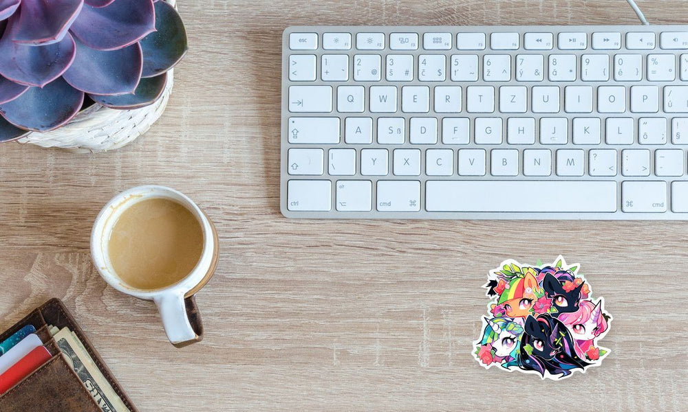 Aesthetic Bright Cute Unicorns Sticker