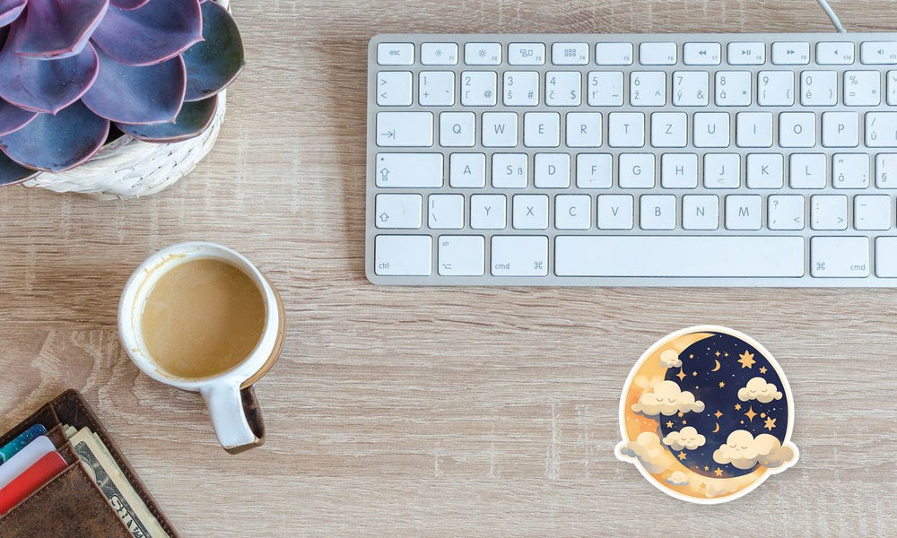 Dreamy Moon Clouds Sticker