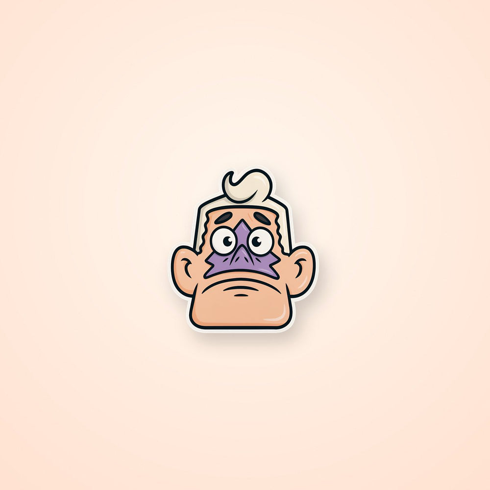 Mermaid Man Spongebob Face Sticker