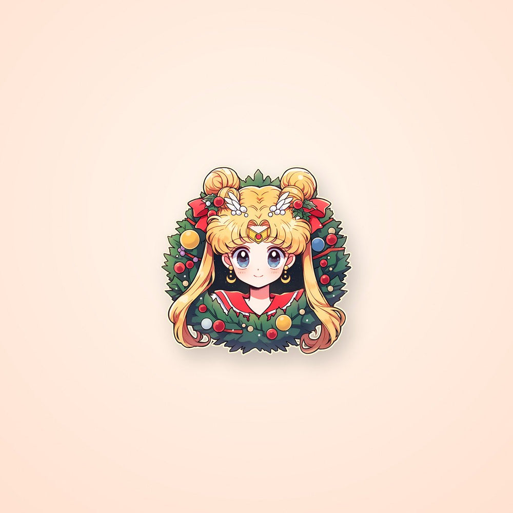 Cute Sailor Moon Christmas Sticker