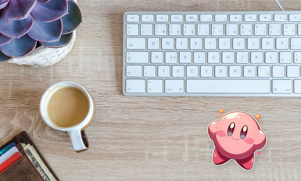 Kirby Happy Pink Star Sticker