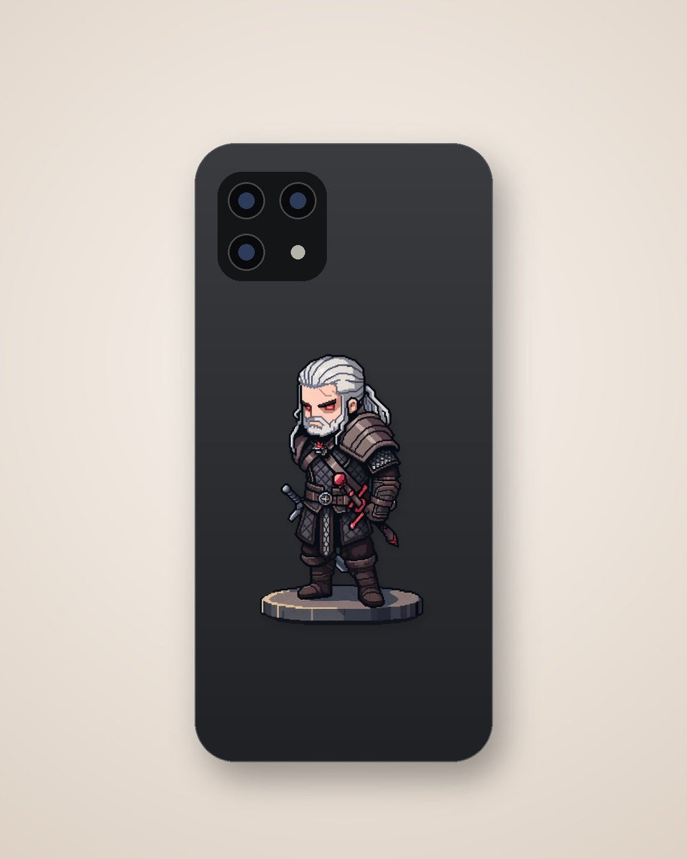Witcher Figurine Geralt Pixel Sticker