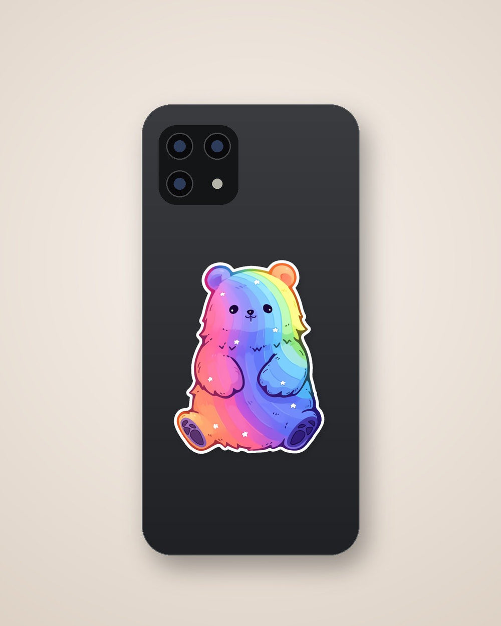 Aesthetic Rainbow Bear Sticker