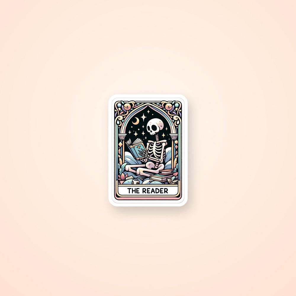 Skeleton Tarot the Reader Sticker