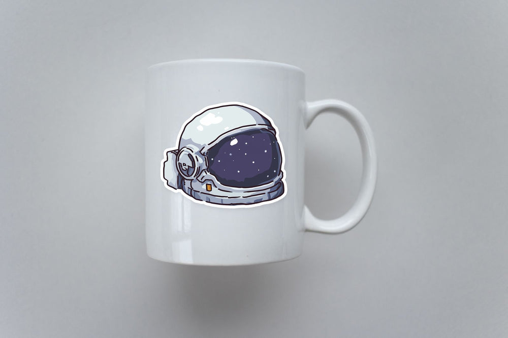Cosmic Astronaut Helmet Sticker