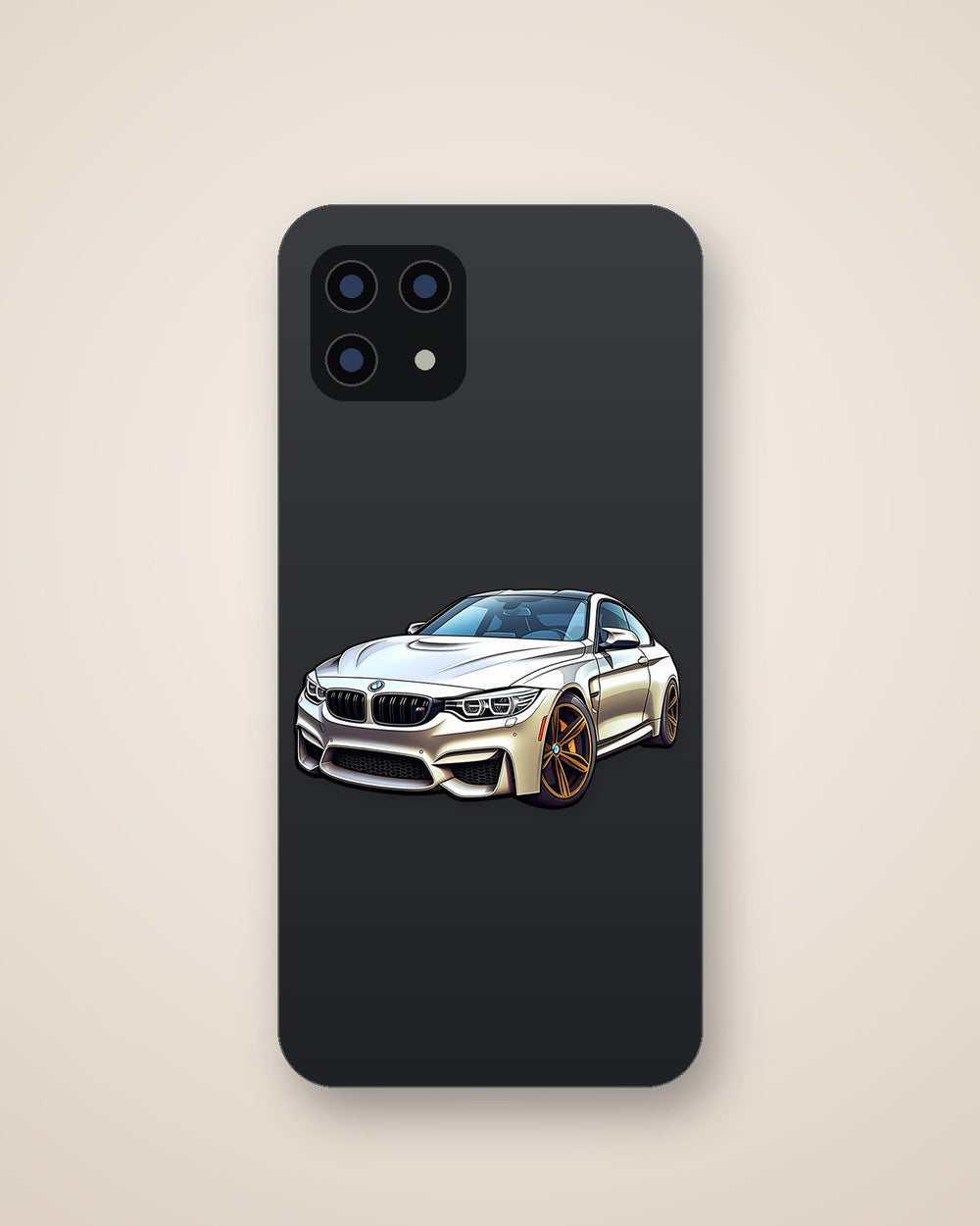 White BMW M4 Car Sticker