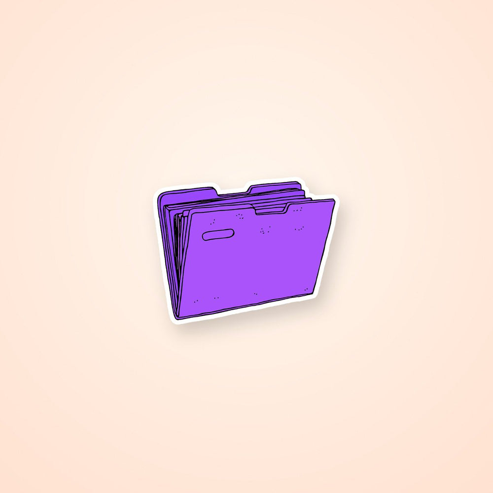 Purple Folder Minimal Aesthetic Sticker