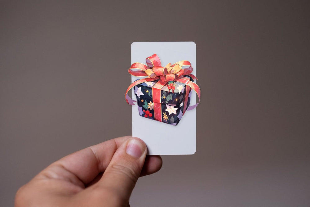 Christmas Present with Red Bow Sticker