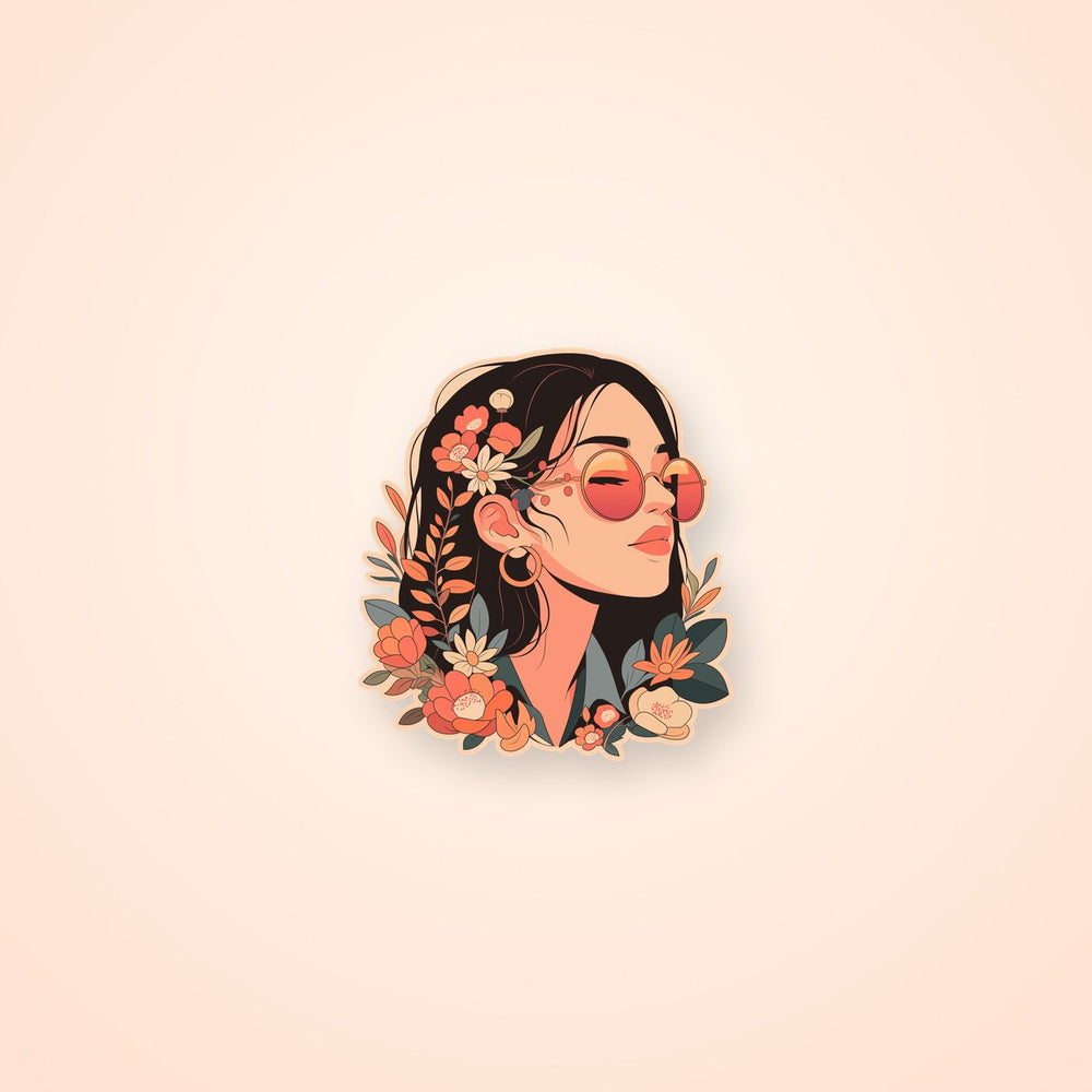 Vsco Girl Floral Sticker