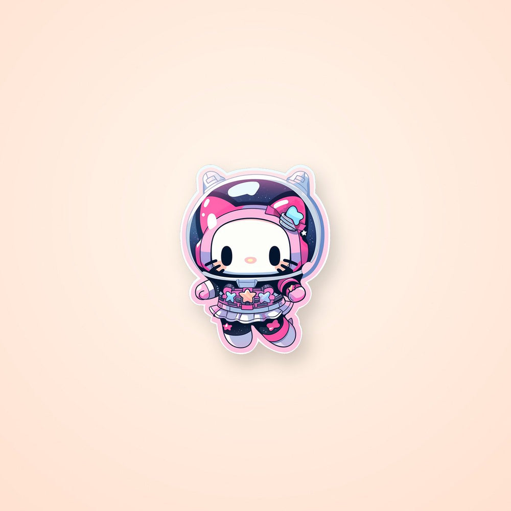 Cute Hello Kitty in Space Suit Sticker