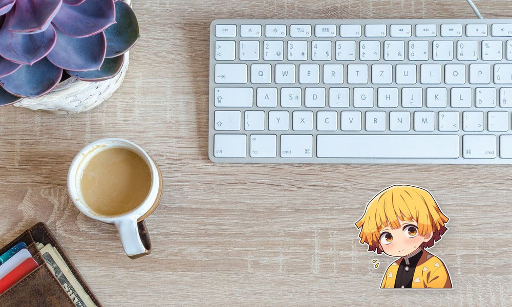 Demon Slayer Zenitsu Nervous Sticker