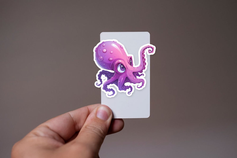 Cute Purple Octopus Sticker