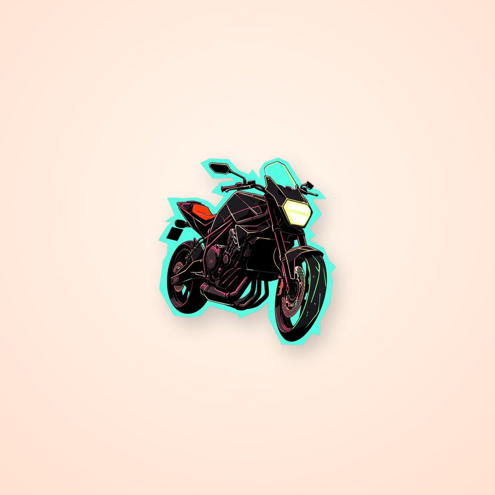 Motorcycle Turquoise Stroke Sticker