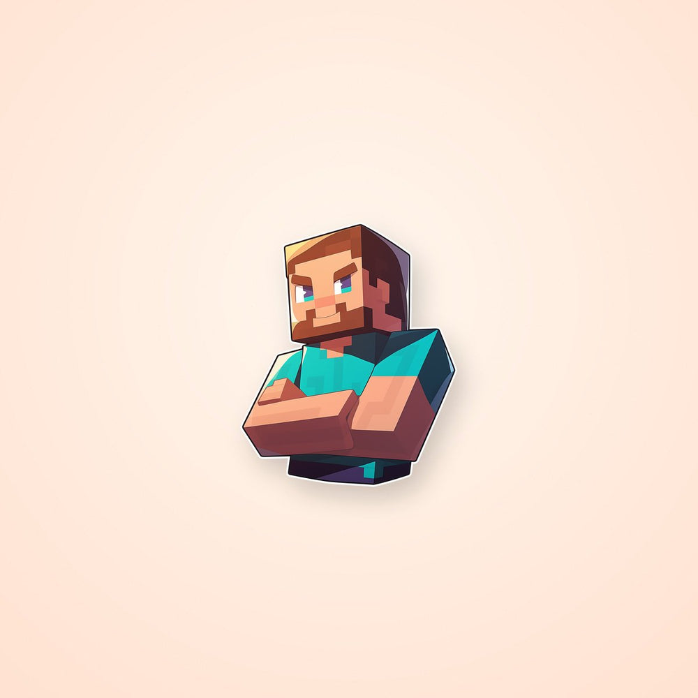 Minecraft Steve Clipart Sticker