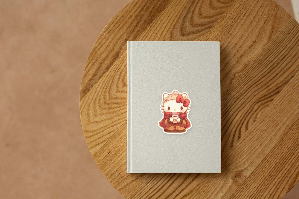 Hello Kitty Cozy Fall Coffee Kawaii Sticker