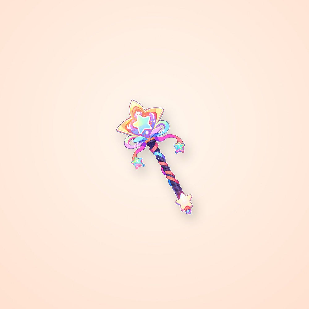 Colorful Magic Wand with Star Sticker