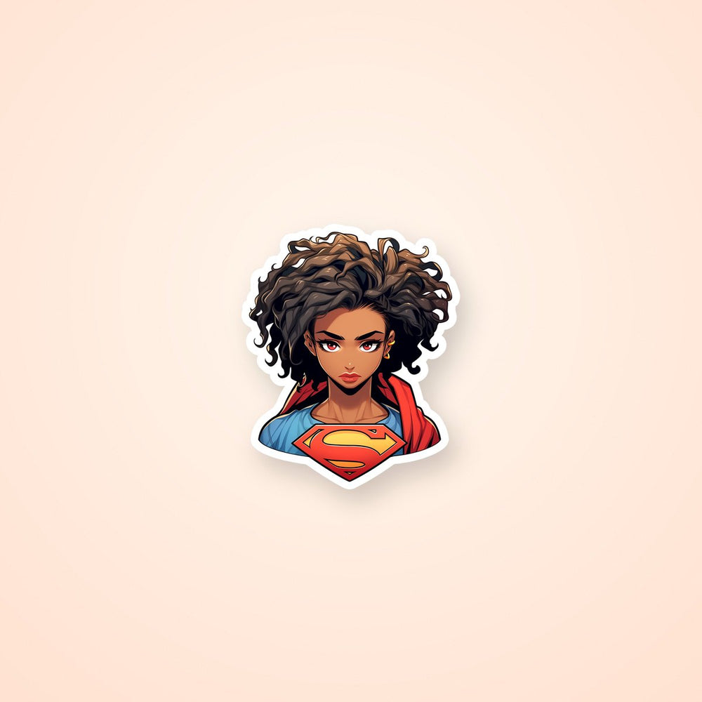 Afro Supergirl Sticker