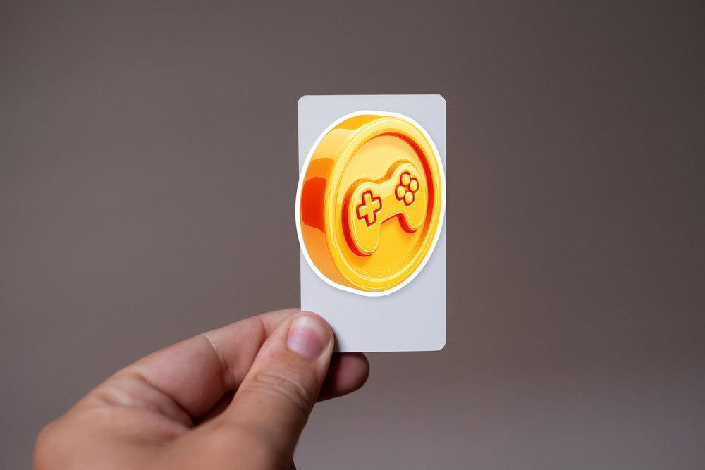 Golden Gaming Coin Sticker