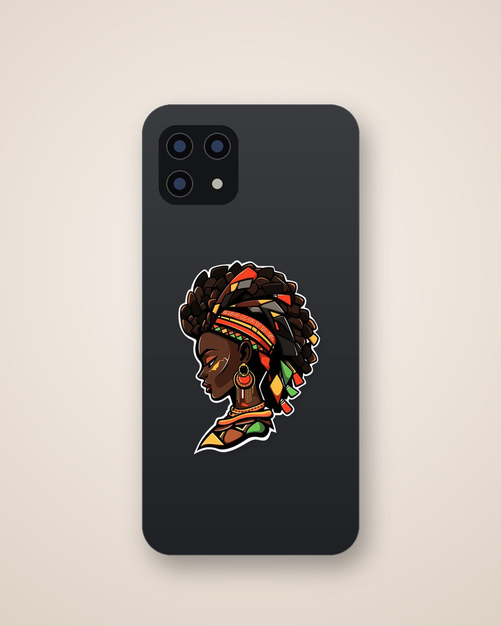 Traditional African Girl Art Sticker