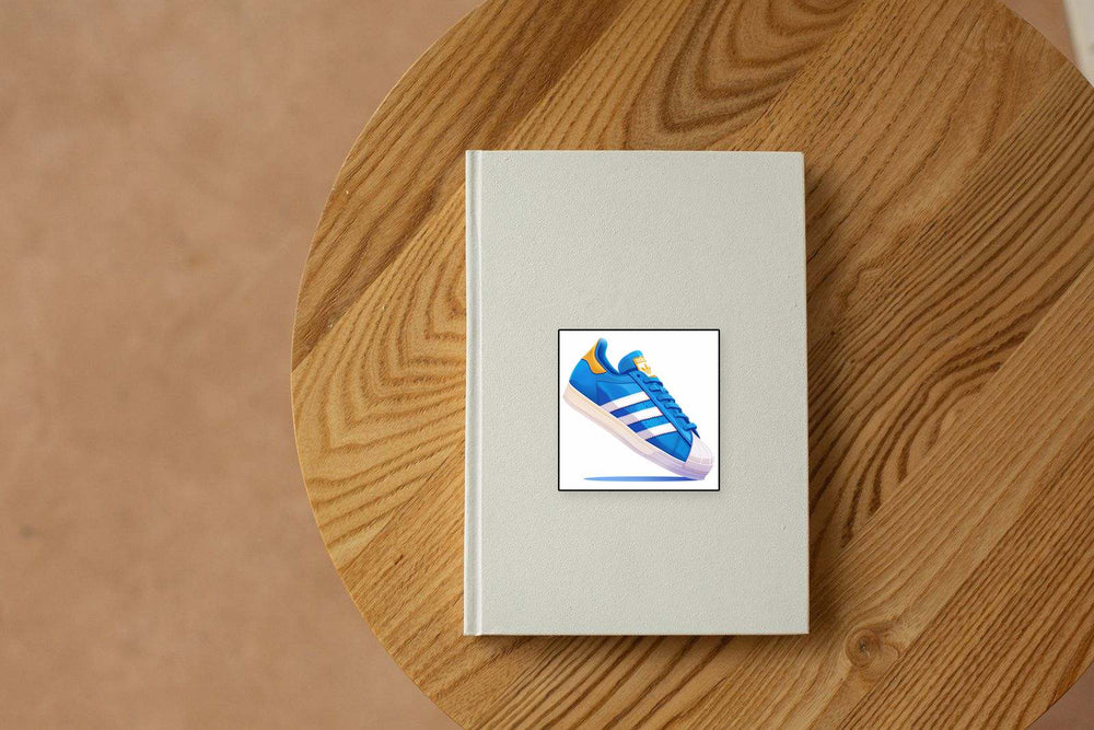 Blue Adidas Sneaker Sticker