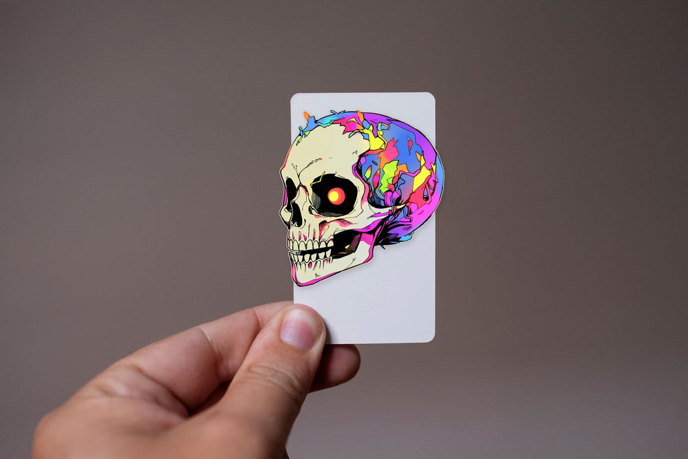 Scary Colorful Skull Sticker