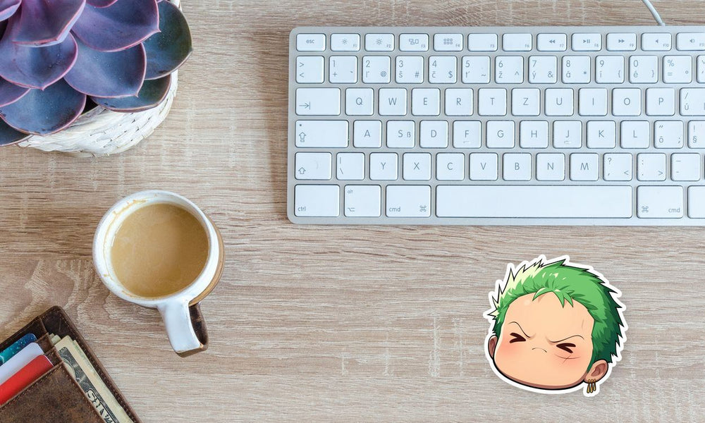 Chibi Zoro Angry Head Sticker