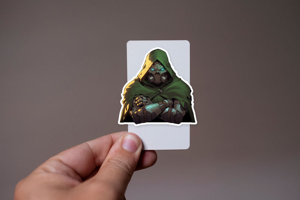 Doctor Doom Cyber Mask Marvel Villain Sticker