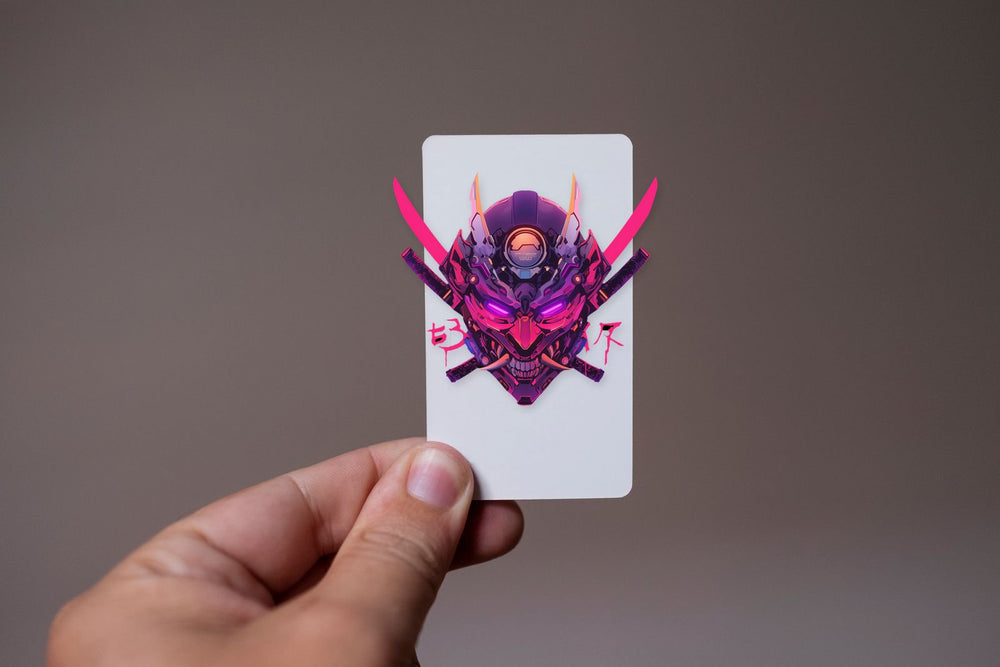 Cyberpunk Oni Mask Sticker