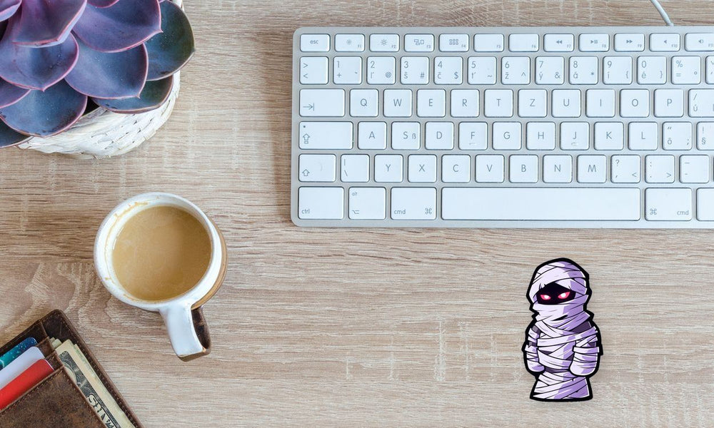 Halloween Mummy with Red Eyes Sticker
