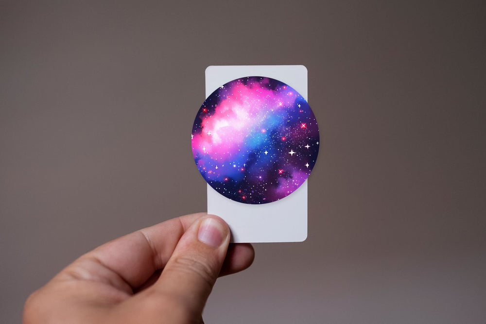 Beautiful Purple Space Round Sticker