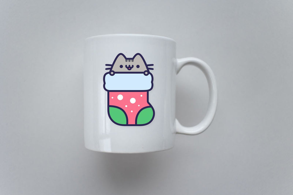Pusheen Christmas Stocking Sticker
