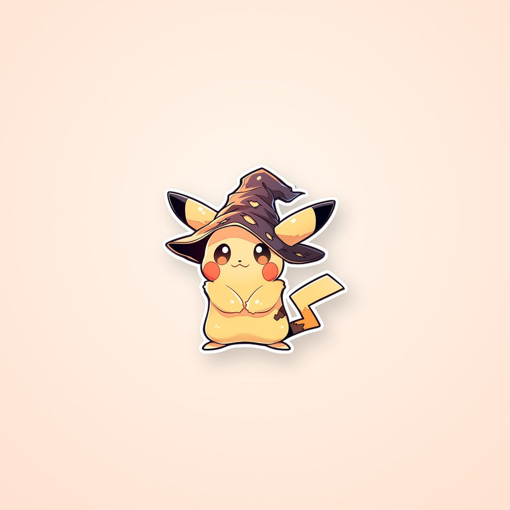 Halloween Pikachu with Witch Hat Sticker