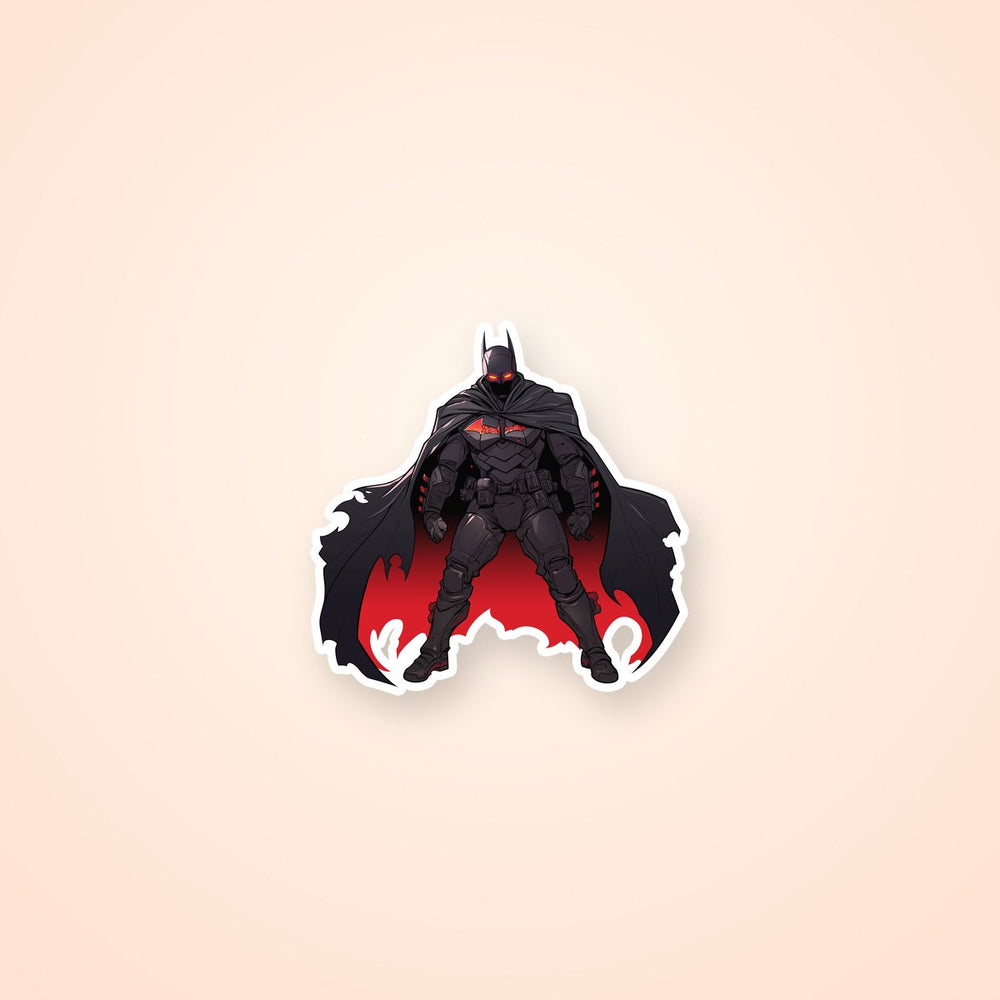 Cyberpunk Batman Red Glow Sticker