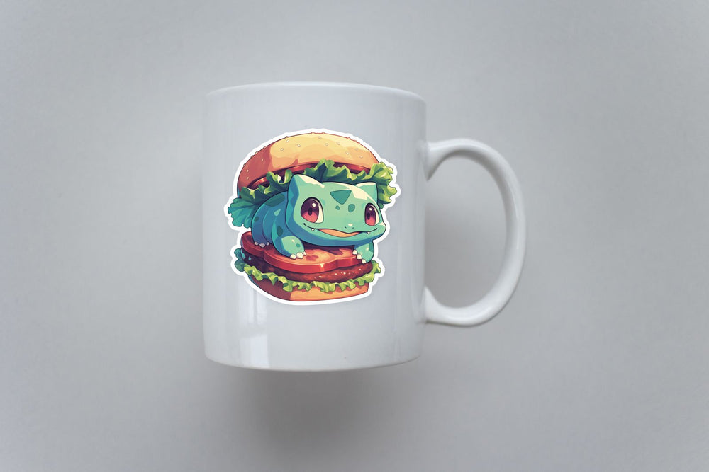 Bulbasaur Burger Funny Sticker