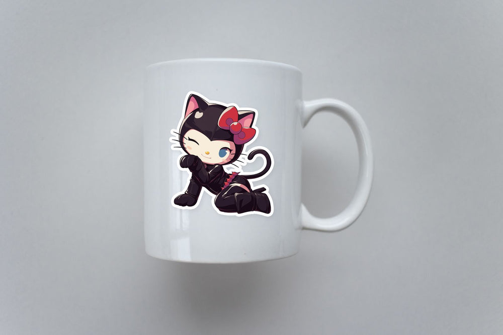 Hello Kitty Catwoman Cosplay Cute Sticker