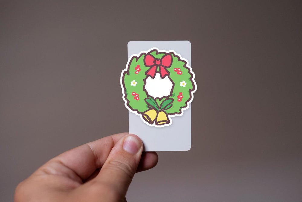 Christmas Holiday Wreath Handdrawn Sticker