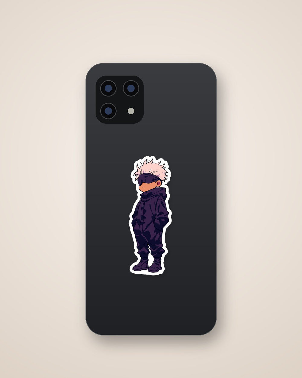 Chibi Satoru Gojo Dark Hoodie Sticker