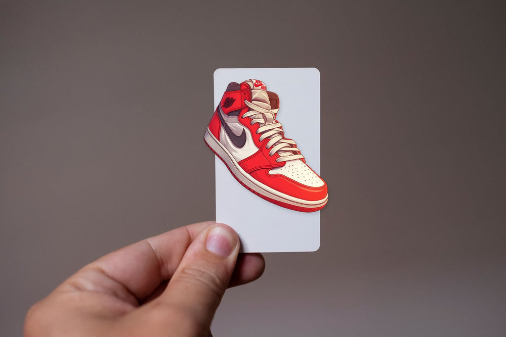 Red White Nike Jordan Sneaker Sticker