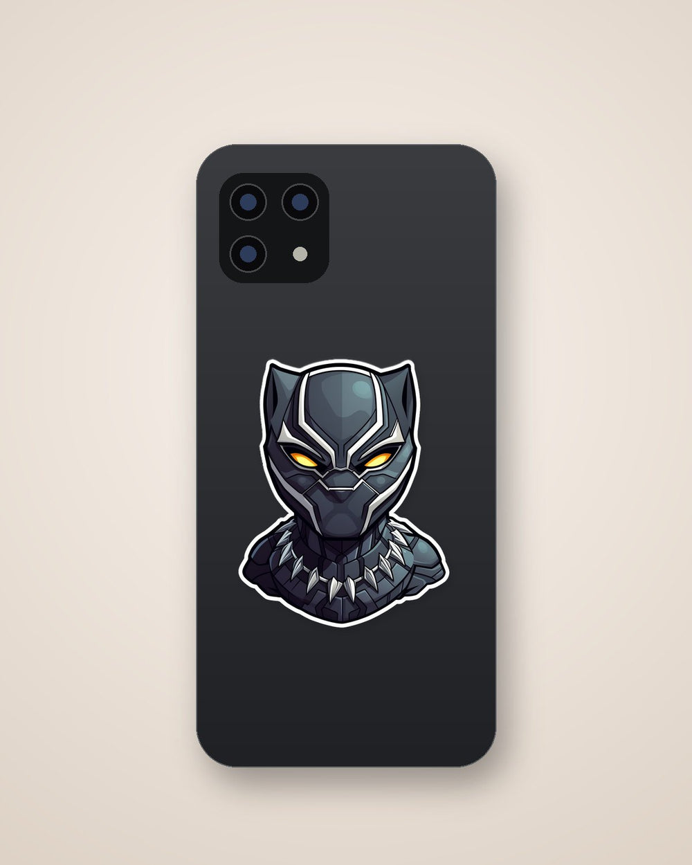 Marvel Chibi Black Panther Head Sticker