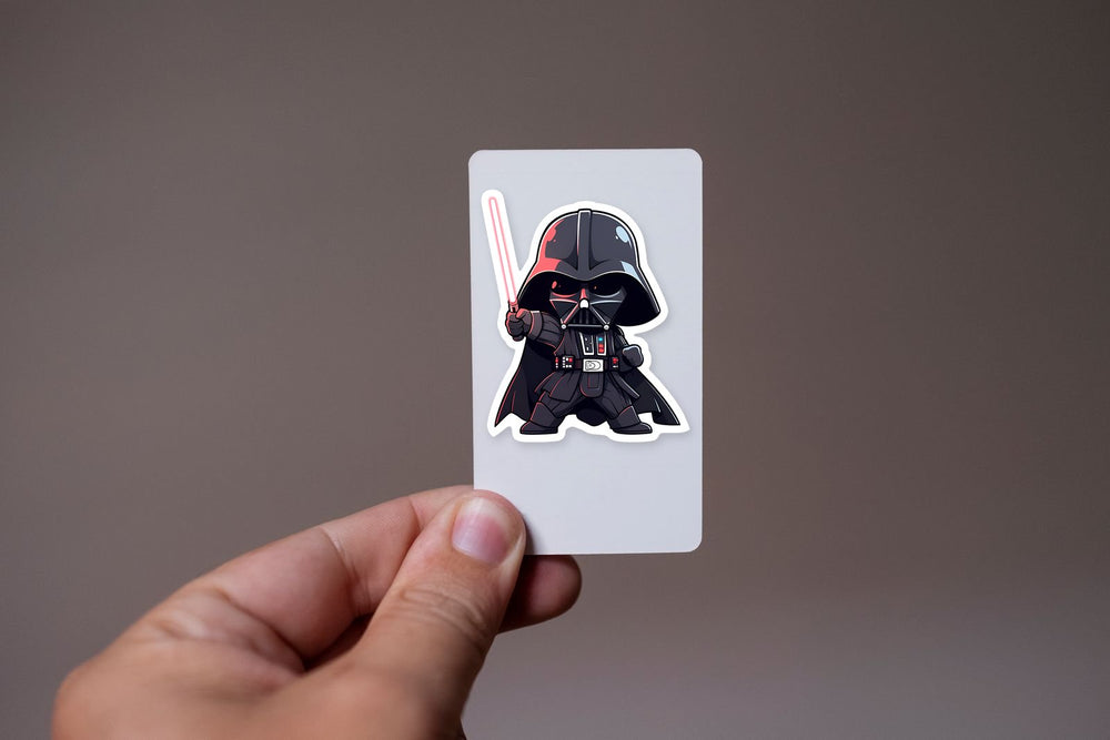 Chibi Darth Vader with Lightsaber Star Wars Sticker