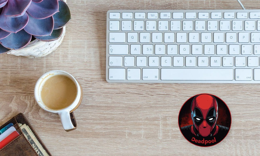 Deadpool Portrait Round Sticker