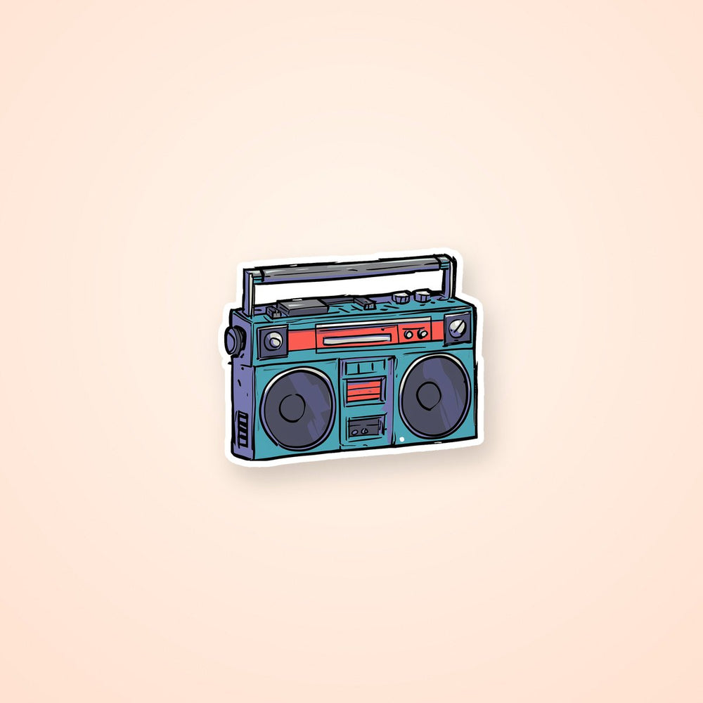 Retro Boombox Vintage Music Hip-Hop Sticker