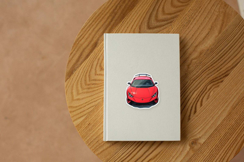 Red Lamborghini Huracan Car Sticker