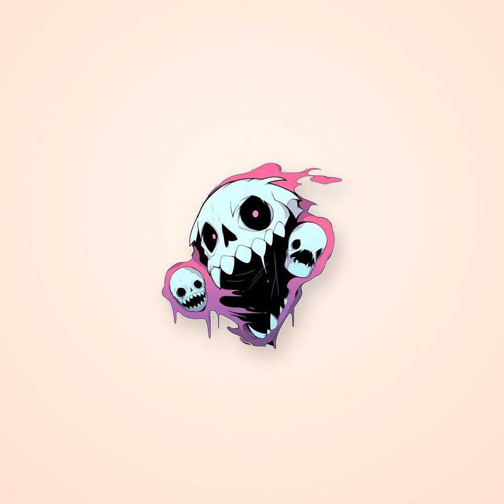 Halloween Scary Ghosts Skulls Sticker