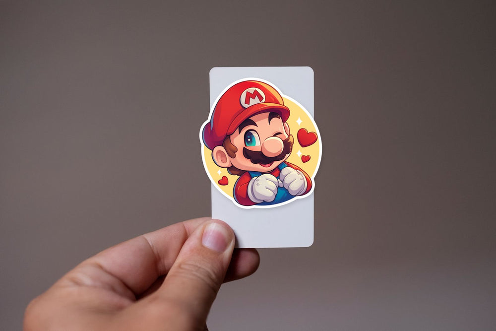 Super Mario Love Hearts Sticker