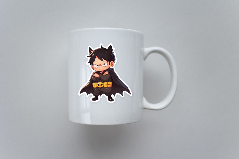 Chibi Luffy Batman Parody Sticker